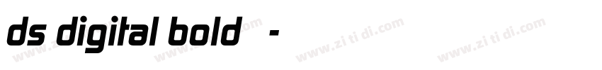 ds digital bold字体字体转换
